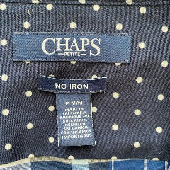 Chaps button down shirt with long sleeves, 💯 cotton non-iron, petite  size - Picture 7 of 9